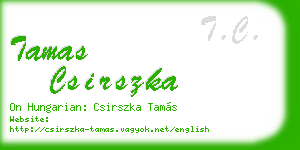 tamas csirszka business card